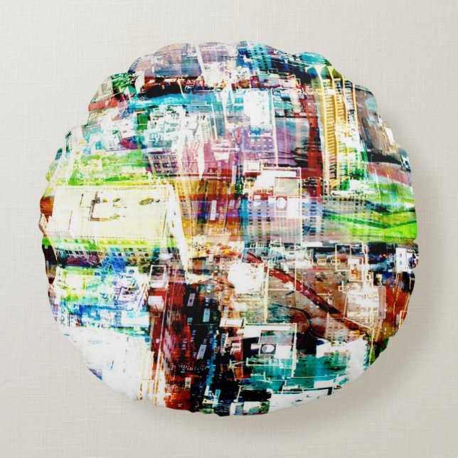 Almofada Redonda Metrópole VI (Frente)