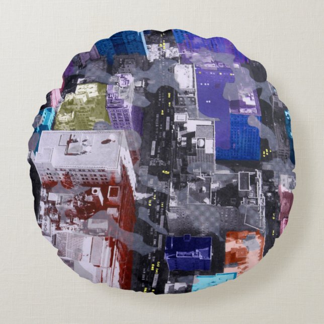 Almofada Redonda Metrópole VIIII (Frente)