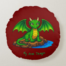 Almofada Redonda Meu caro Dragão