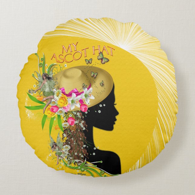 Almofada Redonda Meu Chapéu Ascoso (Frente)