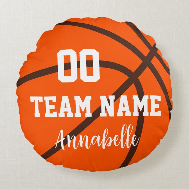 Almofada Redonda Meu jogador de basquete favorito (Frente)