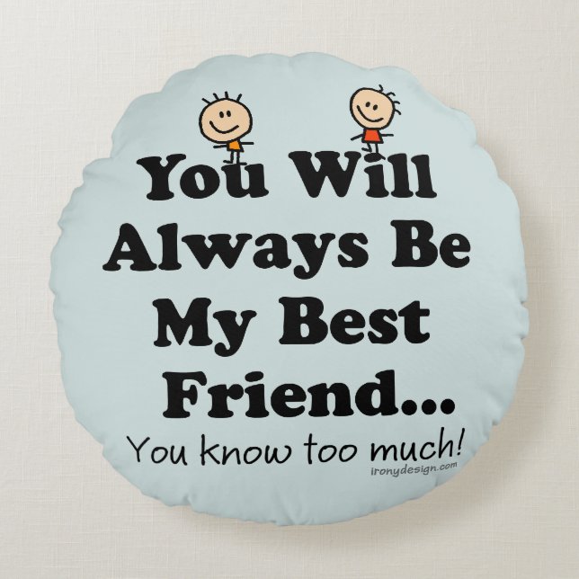 Almofada Redonda Meu melhor amigo (Frente)