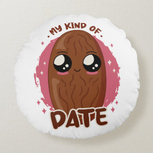 ALMOFADA REDONDA MEU TIPO DE DATA KAWAII DATE FRUTA COMIDA