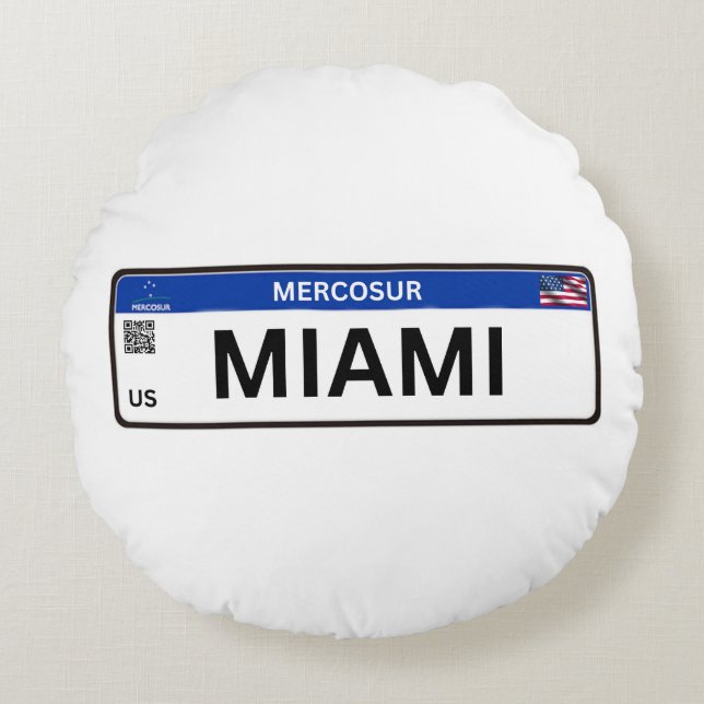 Almofada Redonda Miami Mercosur (Frente)