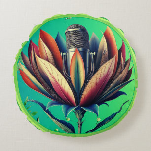 Almofada Redonda Microfone Blooming