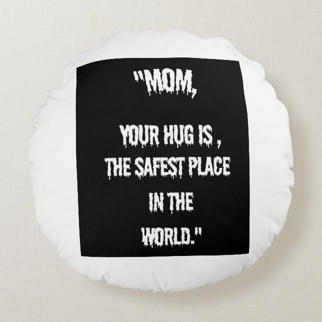 Almofada Redonda Minha mãe é a melhor (Frente)