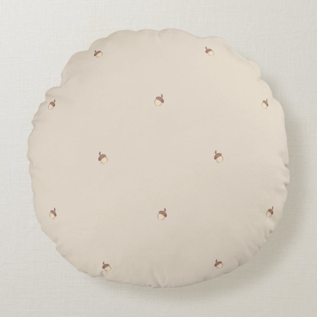 Almofada Redonda Minimal Acorn Pattern Pillow - Round (Frente)