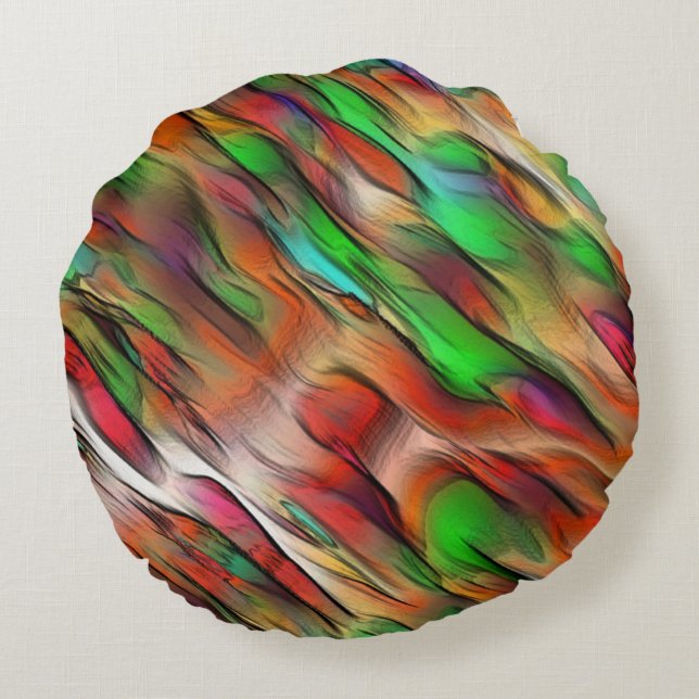 Almofada Redonda Mistura de manchas opacas e cromadas (Verso)