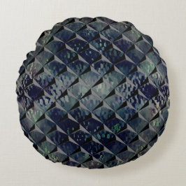 Almofada Redonda Misturar quadrados 3D com vidro martelado de fundo