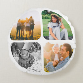 Almofada Redonda Modelo de 8 Fotografias com Dupla Face