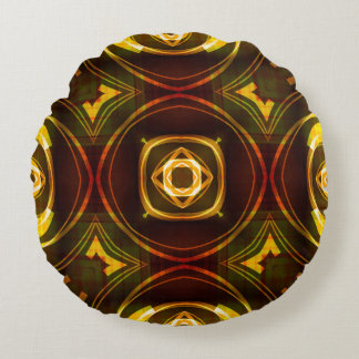 Almofada Redonda modelo decorativo geométrico de arte, abstrato