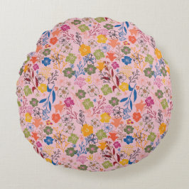 Almofada Redonda Modern Batik Rose Shadow
