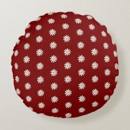 Almofada Redonda Modern Blooming Floral Round Home Pillow