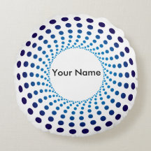 Modern Blue Dotted Circle