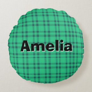 Almofada Redonda Modren elegant  Green check 
