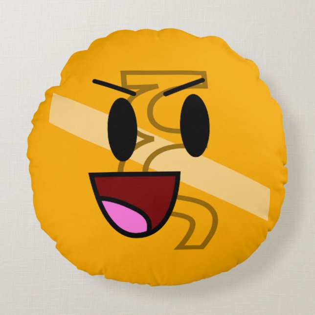 Almofada Redonda Moiny da Pincel de Aventuras de Foney (Frente)