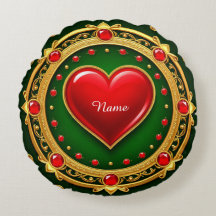 Moldura Dourada de Coração Luxuoso