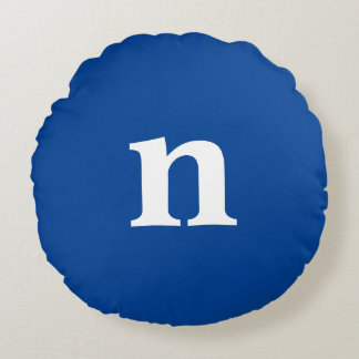 Almofada Redonda Monograma Azul
