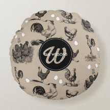 Monograma de Galinha de Galinha do País de Vintage