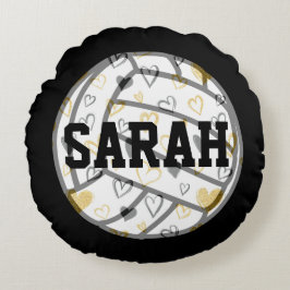 Almofada Redonda Monograma de Voleibol