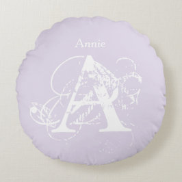 Almofada Redonda Monograma Elegante Modelo único moderno