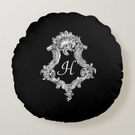 Almofada Redonda Monograma Personalizado Inicial