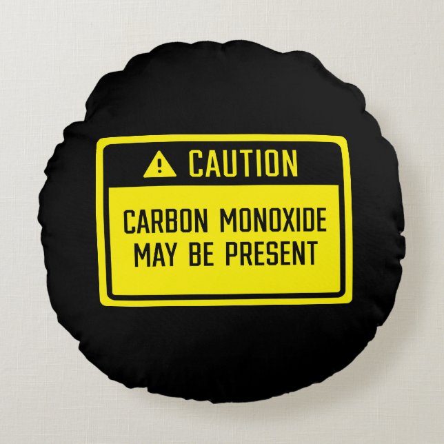 Almofada Redonda Monóxido De Carbono Pode Estar Presente (Frente)