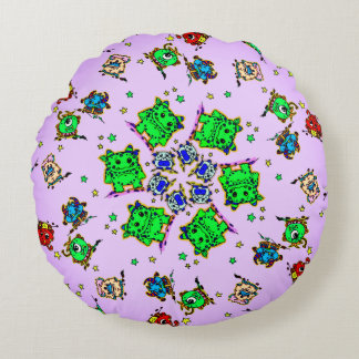 Almofada Redonda monster cartoon cutees