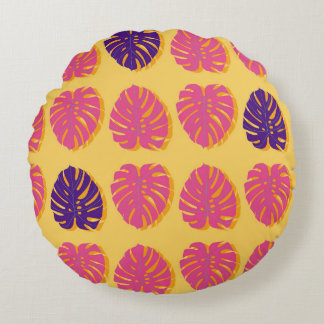 Almofada Redonda Monstera havaiana design