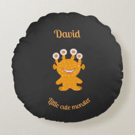 Almofada Redonda Monstro laranja