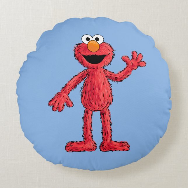 Almofada Redonda Monstro no final desta história | Cutie Elmo (Frente)