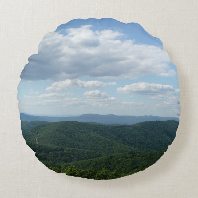 Almofada Redonda Montanhas Appalachian I Shenandoah (Frente)
