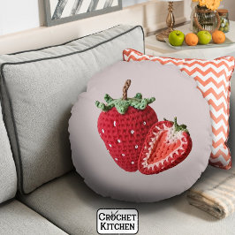 Almofada Redonda Morango Mínimo-Cinzento Cinzento Cinzento Cinzento