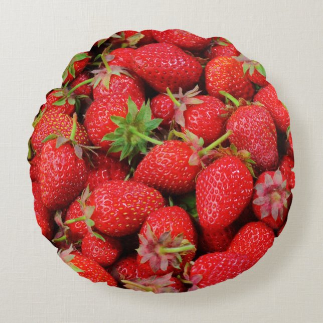Almofada Redonda Morangos (Frente)