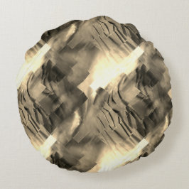 Almofada Redonda Mosaico abstrato estranho com choque de tons