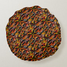 Almofada Redonda Mosaico com mistura de manchas de gradiente vermel