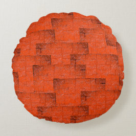 Almofada Redonda Mosaico de textura que parece uma parede de tijolo