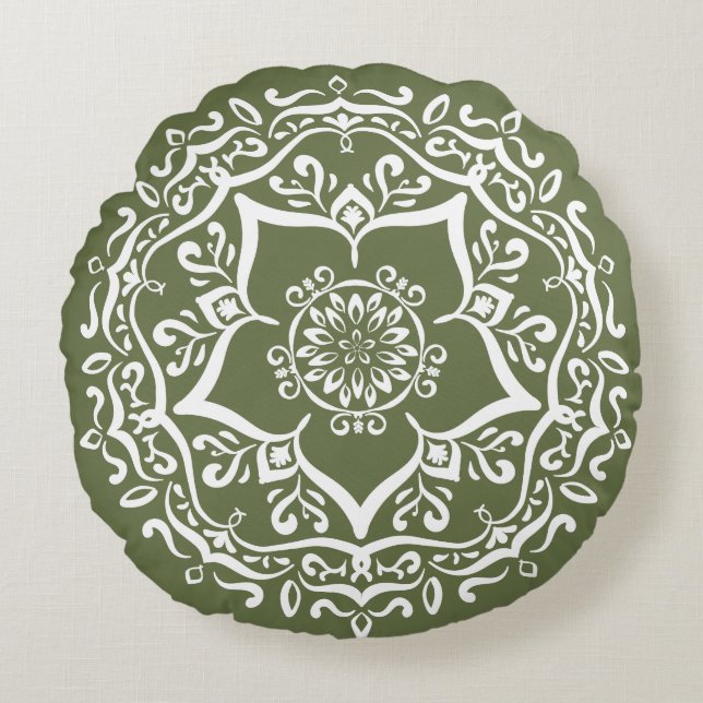 Almofada Redonda Moss Mandala (Frente)