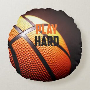 Almofada Redonda Motivação de basquete - duro de jogar pelo armazen