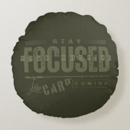 Almofada Redonda Motivação de pesca | Pesca da carpa | Foco