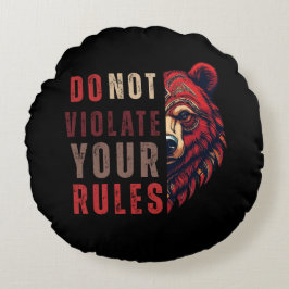 Almofada Redonda Motivação | Próximo modo de pensar | Urso