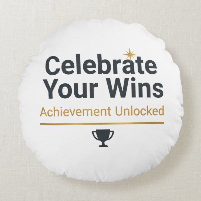 Almofada Redonda Motivational Success Gift  (Frente)