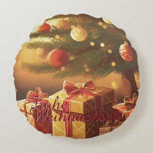 Almofada Redonda Motivo, mit Geschenken unterm Weihnachtsbaum 37016