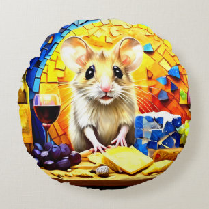 Almofada Redonda Mouse em forma de grão estável impresso