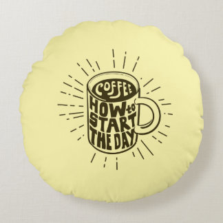 Almofada Redonda Muita de café