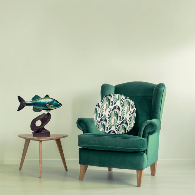 Almofada Redonda Mulher-peças (Criador carregado)