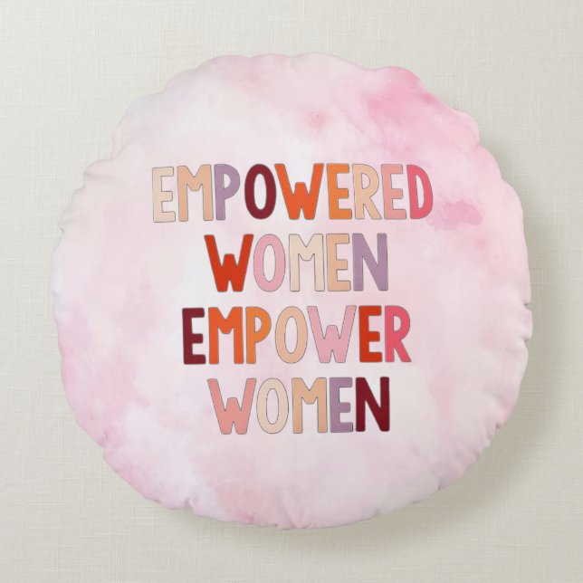 Almofada Redonda Mulheres Empoderadas Empoderam Mulheres (Frente)