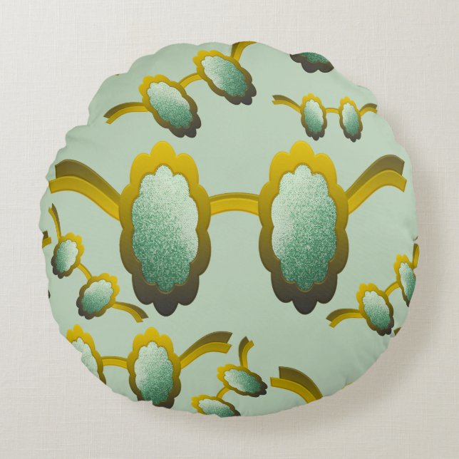 Almofada Redonda My Polarized Glasses are Ready Pattern (Frente)