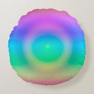 Almofada Redonda Mystic Rainbow Eye Ombre