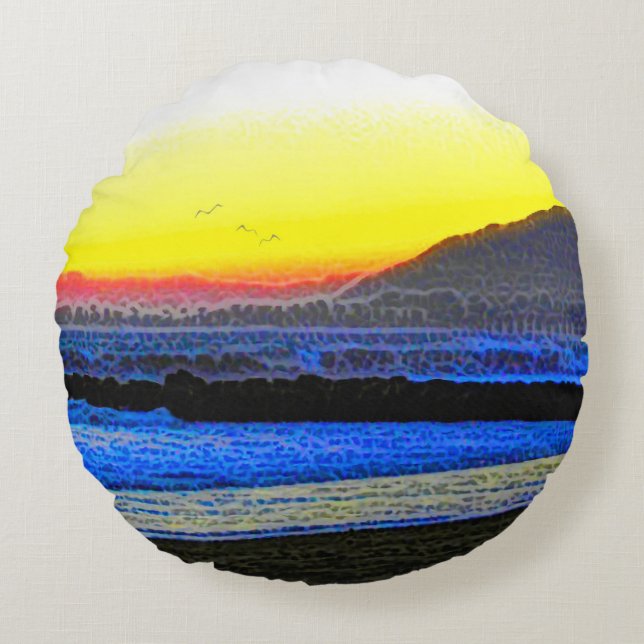 Almofada Redonda Mystic Sunset  (Frente)